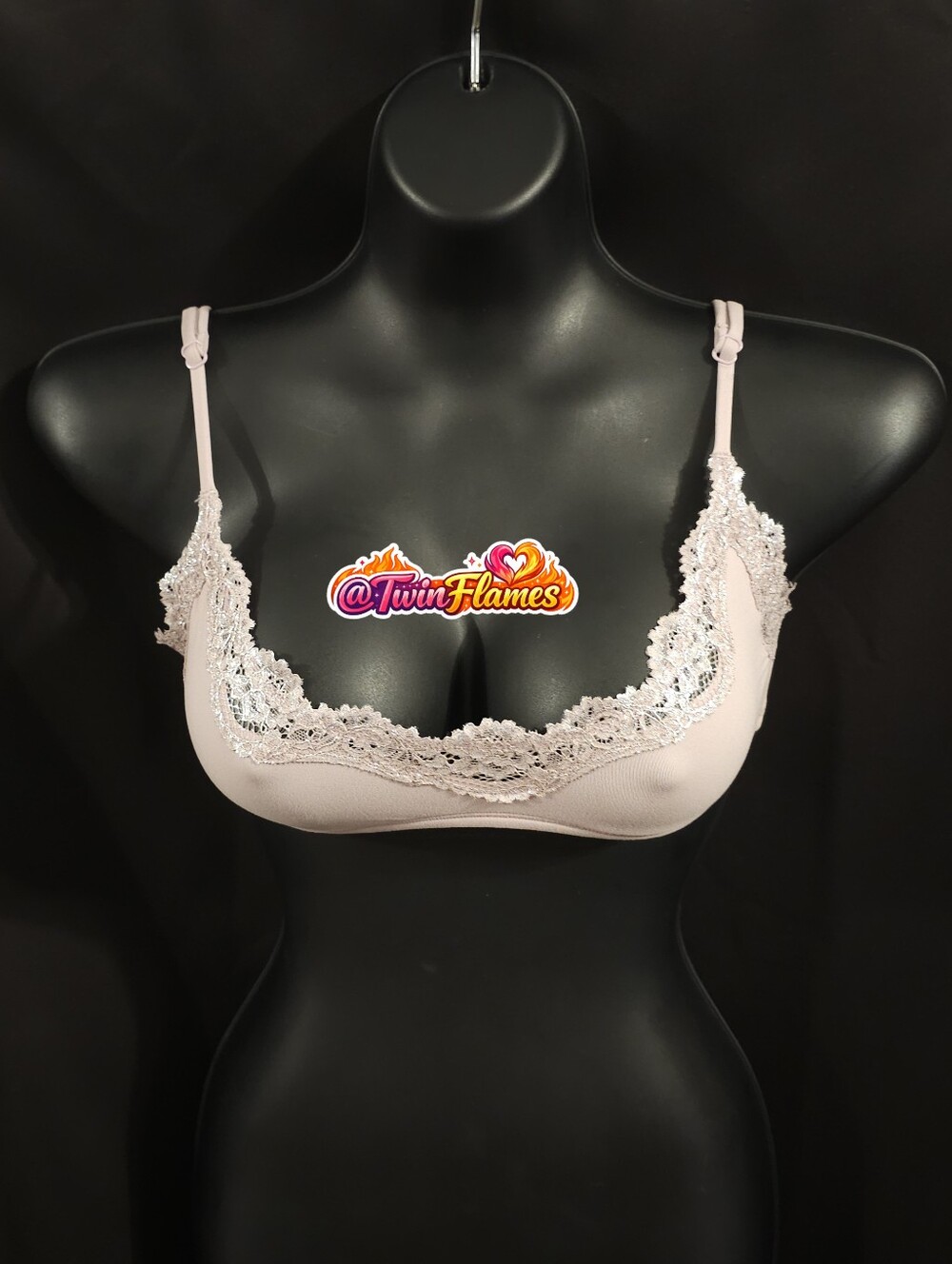 SKIMS Fits Everybody Lace Scoop Bralette BR-SCP-9190 Zinc size Medium